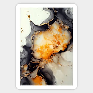 Orange Sprinkle - Abstract Alcohol Ink Resin Art Sticker